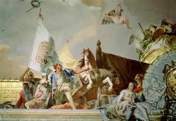 Spaniens ära I, från taket i tronsalen, 1764
